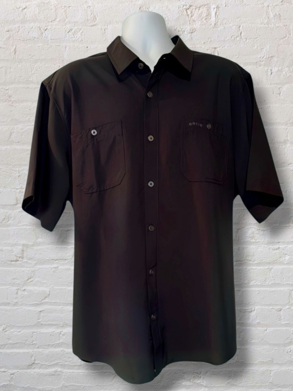 Orvis Classic Collection | Short Sleeve Shirt| Size - Large | Black Lightweight